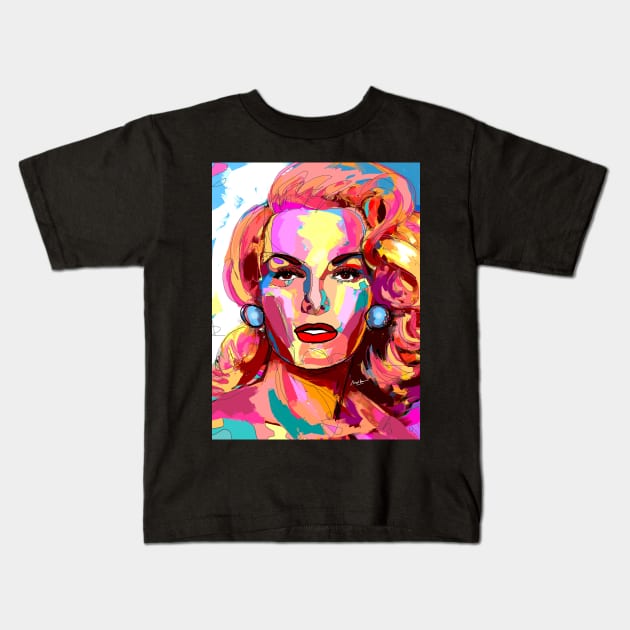 Jane Russell Kids T-Shirt by mailsoncello